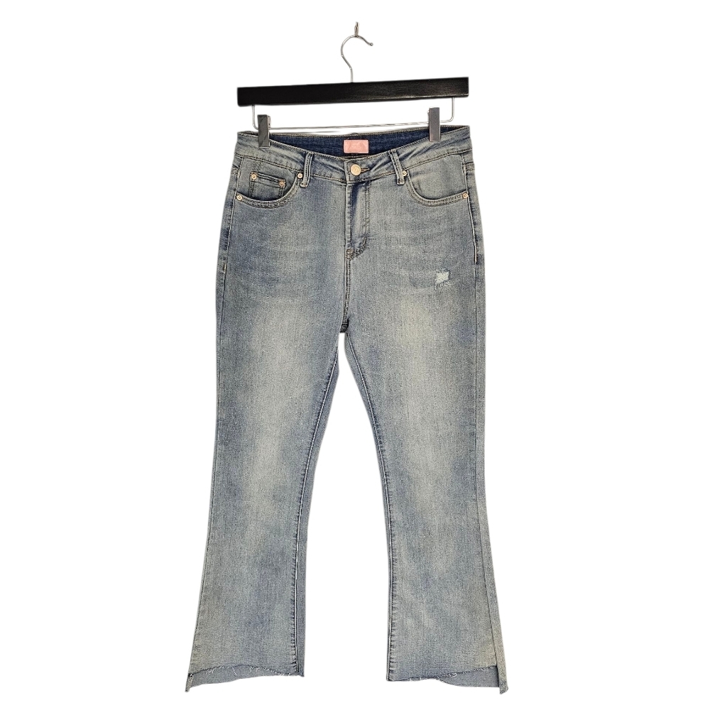 MOTHER Looker‎ Ankle Fray High Rise Straight Leg Girl Crush Blue Jeans 30 NWT